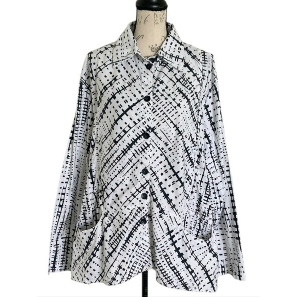 Dress To Kill Button tunic Shirt top One size OSFA Art To Wear Lagenlook Cotton